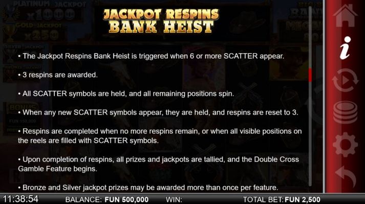 Jackpot Respins Bank Heist