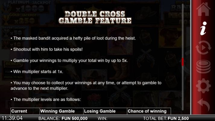 Double Cross Gamble Feature