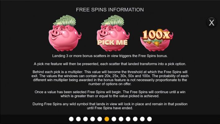 Big Piggy Bonus :: Free Spin Feature Rules