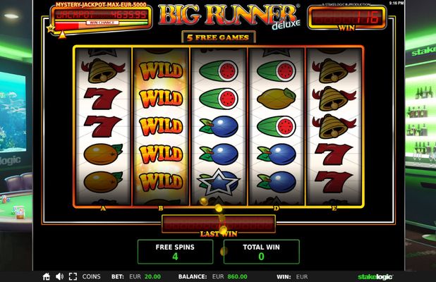 Big Runner Jackpot Deluxe :: Free Spins Game Board