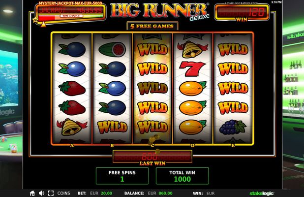 Big Runner Jackpot Deluxe :: Multiple winning combinations leads to a big win