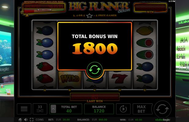 Big Runner Jackpot Deluxe :: Total free spins payout
