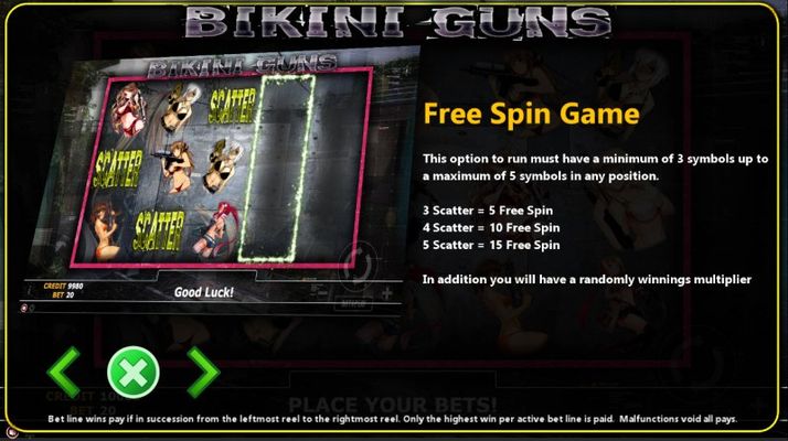Bikini Guns :: Free Spins Rules
