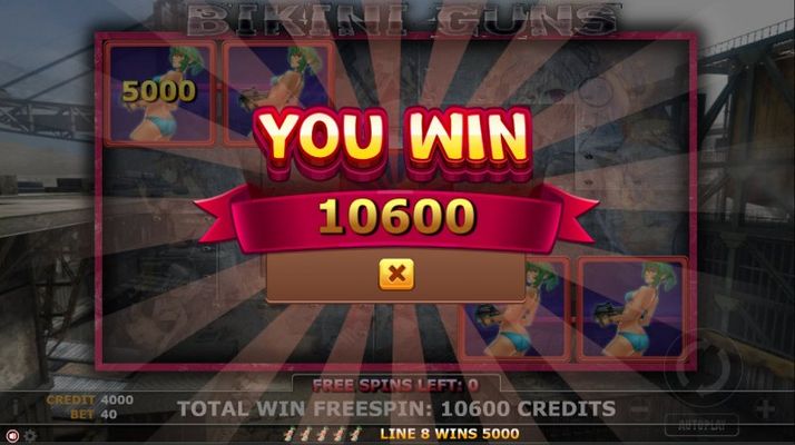 Total free spins payout