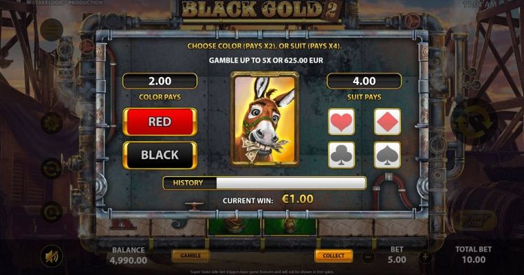 Black Gold 2 Megaways :: Gamble feature