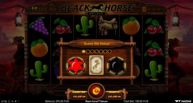 Black Horse Deluxe :: Black or Red Gamble Feature
