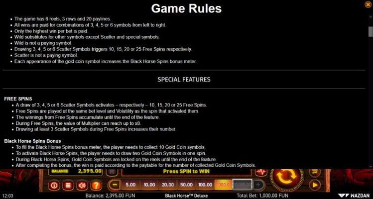 Black Horse Deluxe :: General Game Rules