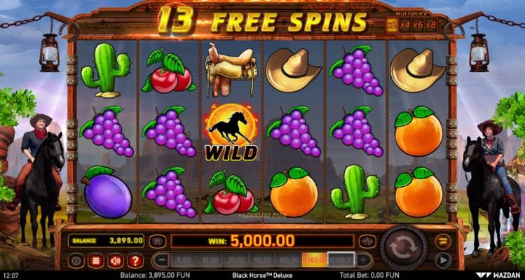 Black Horse Deluxe :: Free Spins Game Board