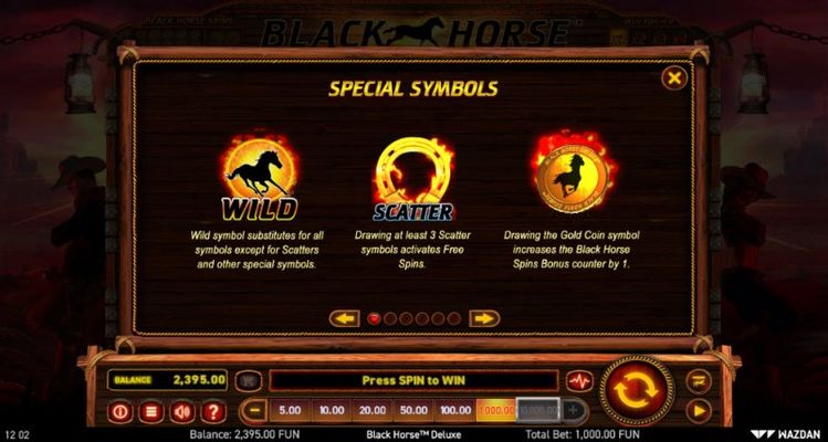Black Horse Deluxe :: Wild and Scatter Rules