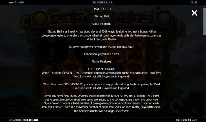Blazing Bull :: General Game Rules
