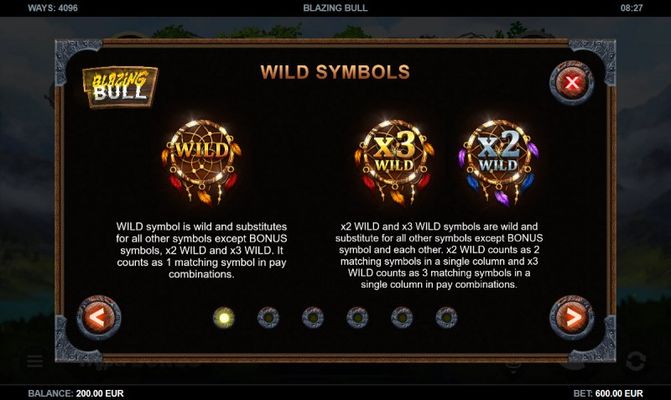 Blazing Bull :: Wild Symbols Rules