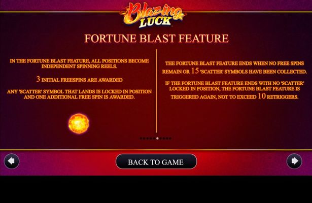 Blazing Luck :: Feature Rules