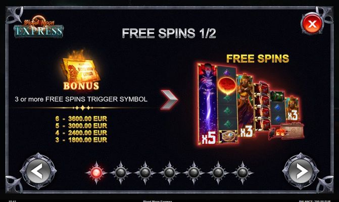 Blood Moon Express :: Free Spins Rules