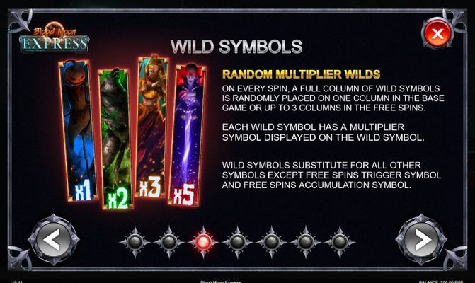 Blood Moon Express :: Wild Symbols Rules