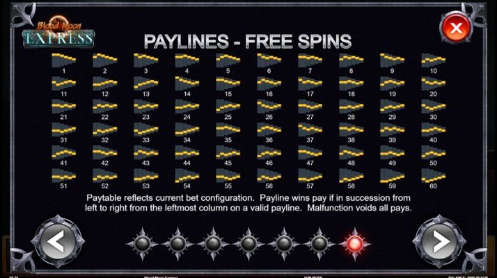 Blue Moon Express :: Paylines 1-60 Free Spins