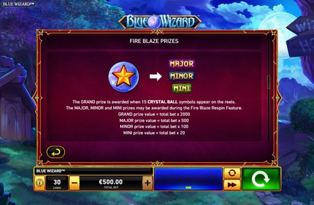 Blue Wizard :: Jackpot Rules