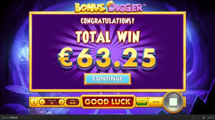 Total free spins payout