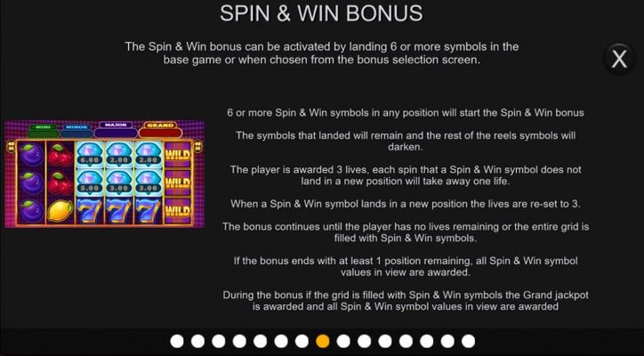 Bonus Fruits :: Spin and Win Bonus