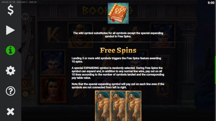 Book of 99 :: Free Spin Feature Rules