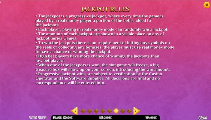 Jackpot Rules