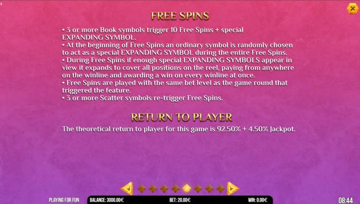 Free Spin Feature Rules