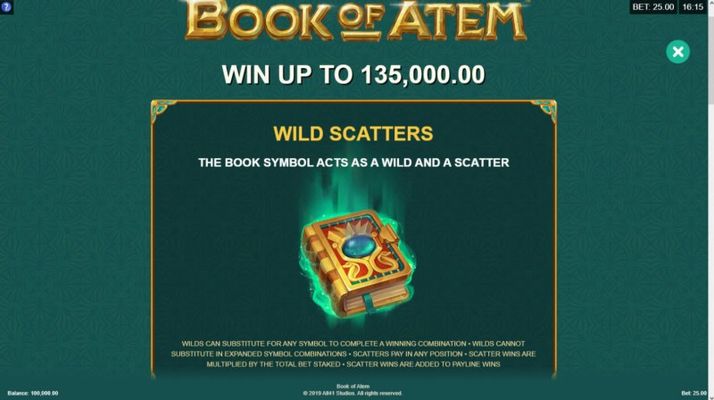 Book of Atem :: Wild and Scatter Rules