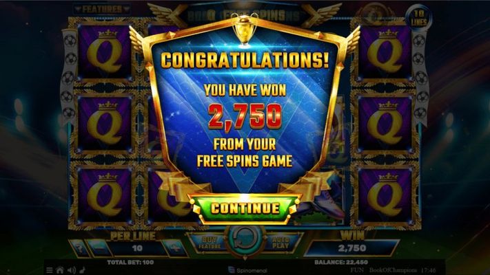 Total Free Spins Payout