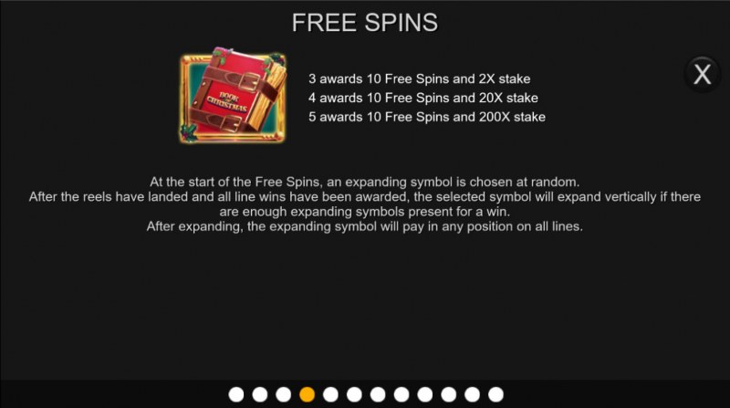 Book of Christmas :: Free Spin Feature Rules