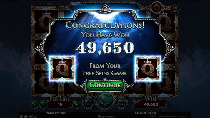 Total Free Spins Payout