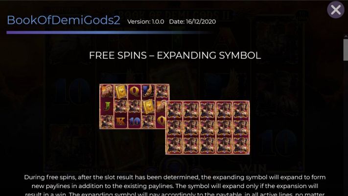 Book of Demi Gods II :: Free Spin Feature Rules