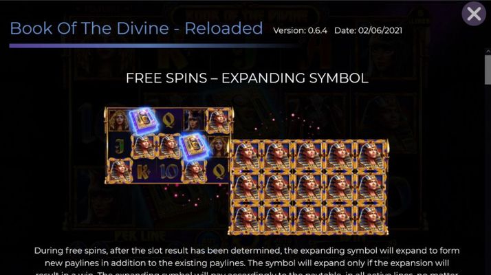 Book of the Divine Reloaded :: Free Spin Feature Rules