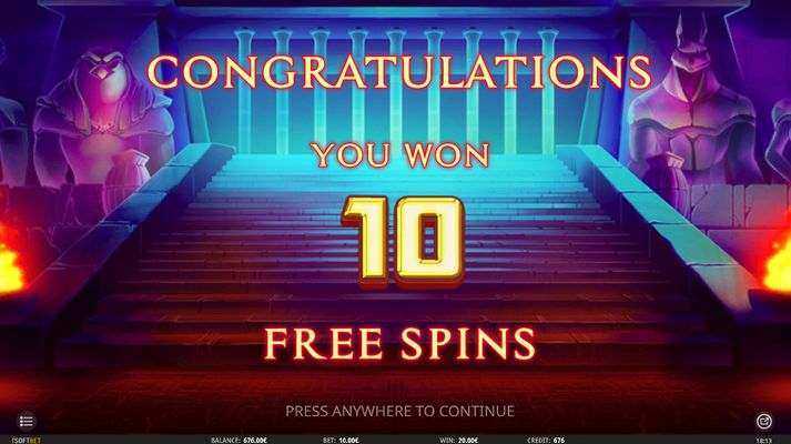 10 Free Spins Awarded