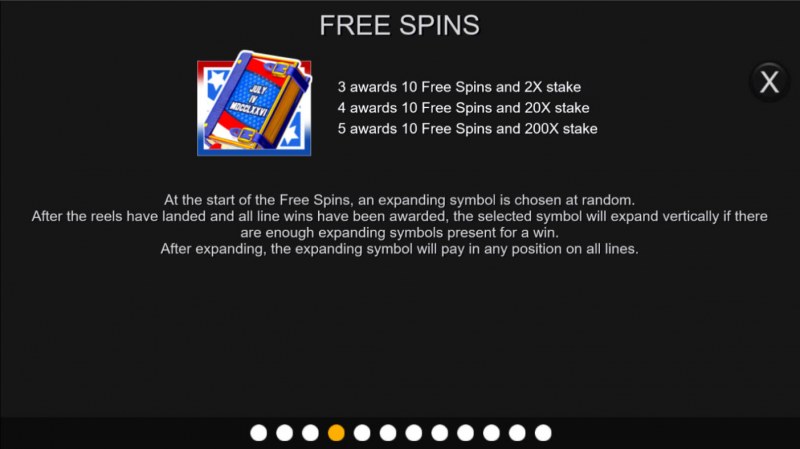 Book of Independence :: Free Spin Feature Rules