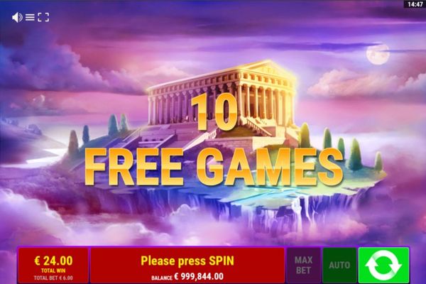 10 free spins awarded