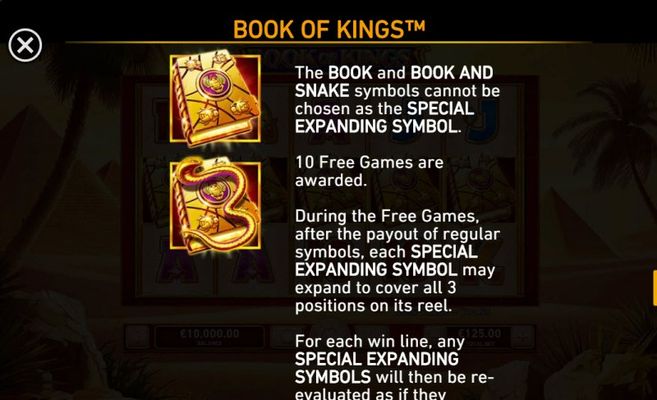 Book of Kings :: Free Spin Feature Rules