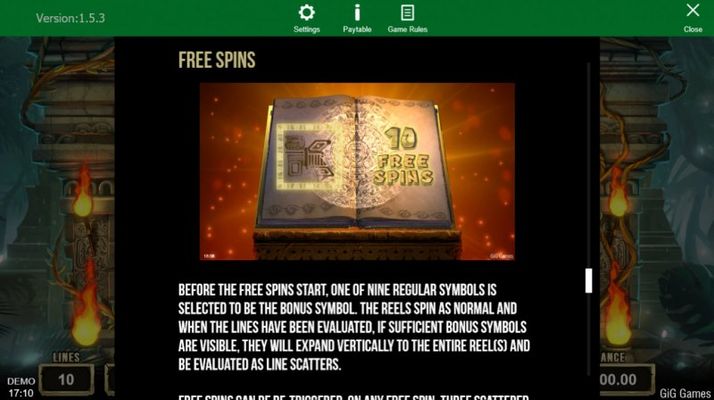 Book of Souls :: Free Spins Rules