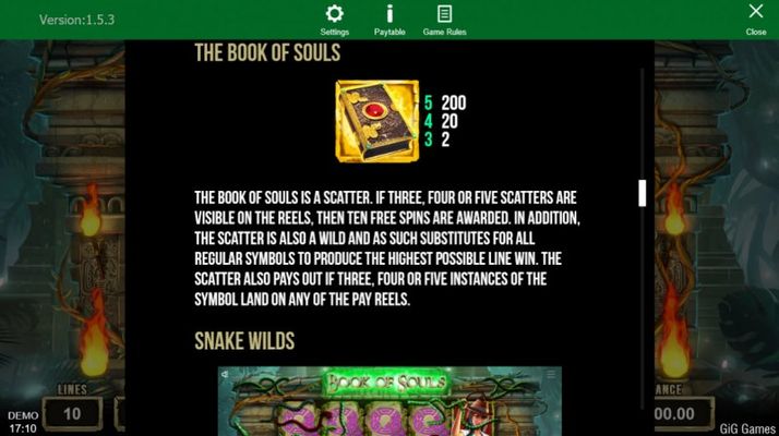 Book of Souls :: Wild and Scatter Rules