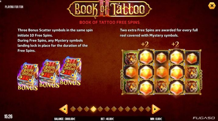 Book of Tattoo II :: Free Spins Rules