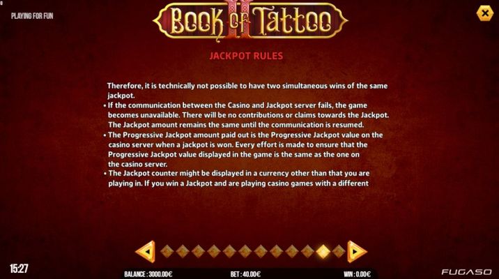 Jackpot Rules