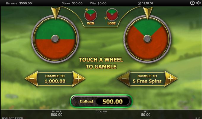 Book of the Irish :: Gamble Feature Gameboard