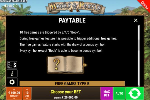 Books & Pearls :: Free Spins Rules