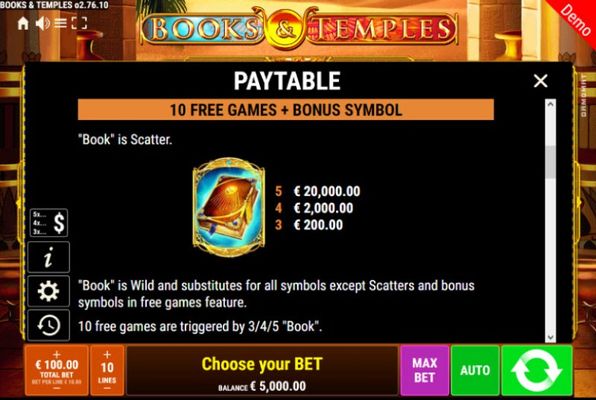 Books & Temples :: Free Spins Rules