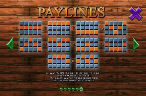 Paylines 1-10