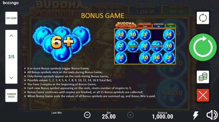 Buddha Fortune Hold and Win :: Bonus Feature