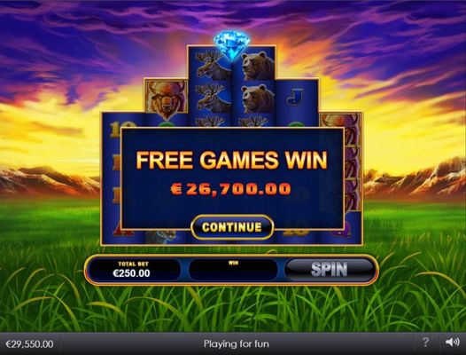 Buffalo Blitz II :: Total Free Spins Payout