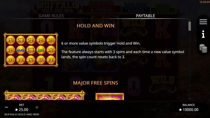 Hold and Win Feature