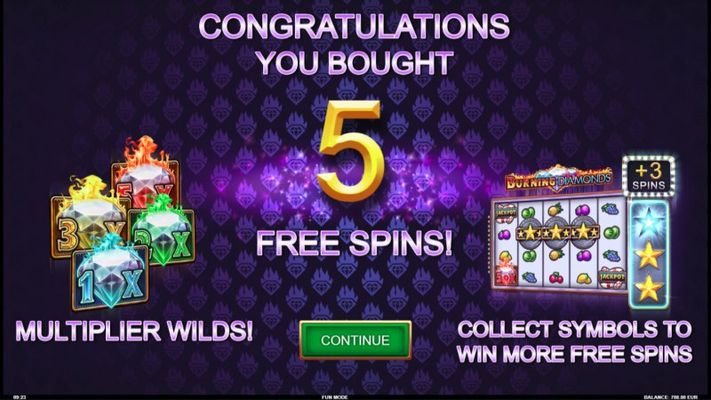 5 Free Spins Awarded