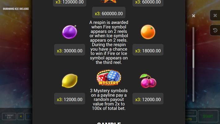 Paytable - Low Value Symbols