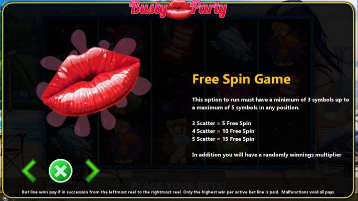 Busty Party :: Free Spins Rules