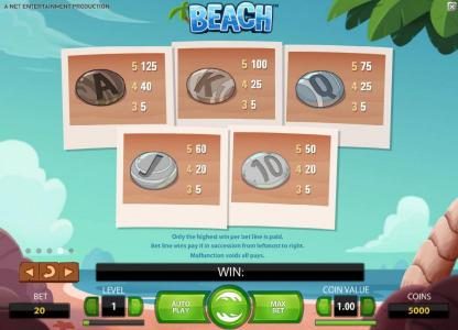 slot game symbols paytable continued